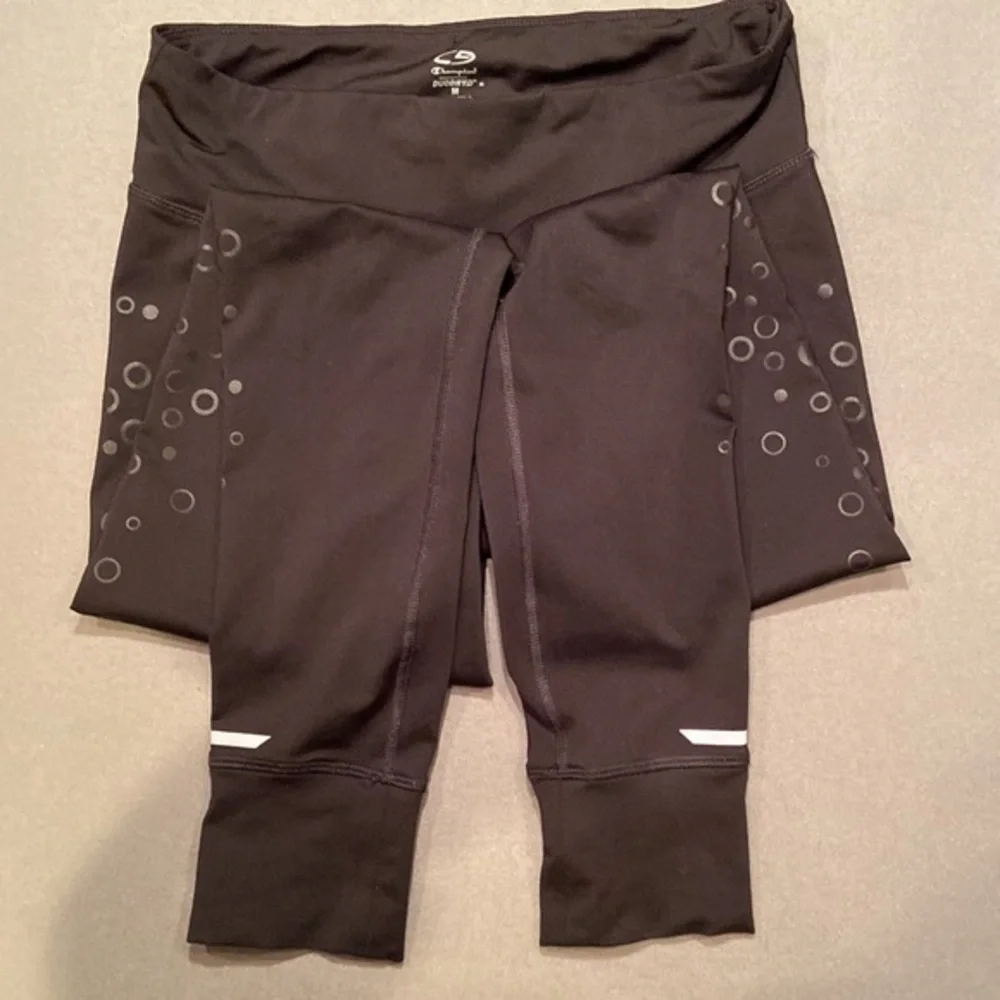 Champion, Black Leggings, draw string, duodry, size‎ medium